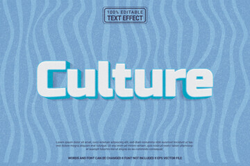 Fototapete - Editable text effect Culture 3d cartoon template style modern premium vector
