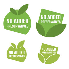 Poster - No added preservatives badge in wobbler shape