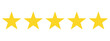 © AlbertBS - Five golden flat stars for product ratings in apps and websites