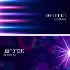 Poster - Realistic Light effects Banner set