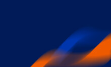 Blue Abstract Background With Creative Shape Orange For Banner, Certificate Design