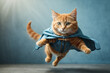 super hero cat flying