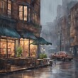 Rainy Day Reflections: Watercolor Art Prints and a Cozy Coffee Shop