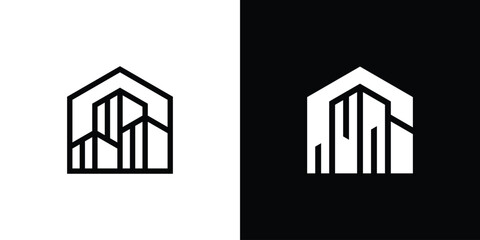 Wall Mural - building logo design, architect, construction, minimalist logo design.