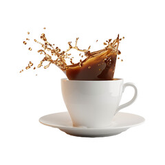 Poster - Splash in cup of coffee