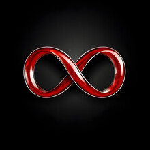 "forever And Always" With An Infinity Symbol Entwined With Hearts Isolated On White Background, Minimalism, Png
