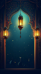 Wall Mural - christmas lantern in the night