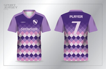 Wall Mural - soft gradient abstract purple and pink sport jersey design template