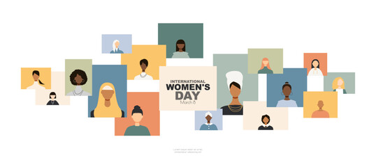 Wall Mural - International Women's Day banner.