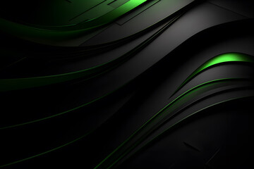 Poster - black with green accents minimalist background