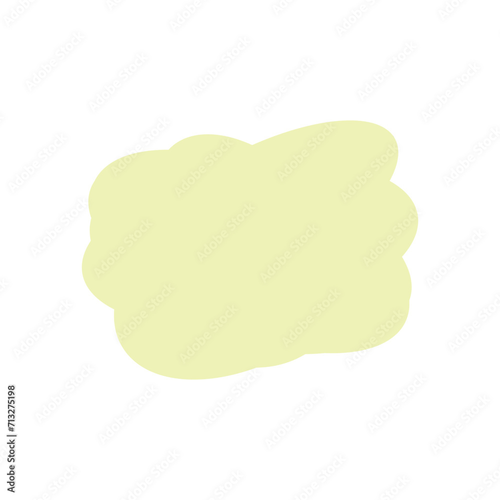A simple cut out transparent cloud shape design element.