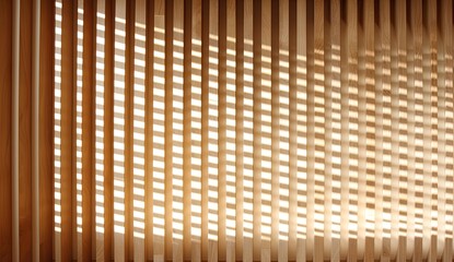 Poster - Minimalist wooden lattice modern architecture