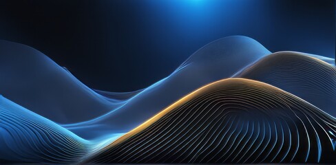 Poster - digital business abstract wave technology background the futuristic realm with this captivating wallpaper, the mesmerizing wave of science , creating a visual network of innovation