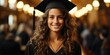 Smiling Graduate Girl in Academic Regalia