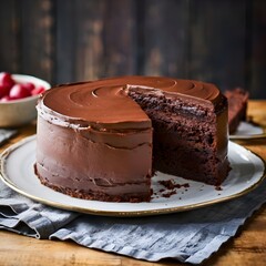 chocolate cake on a plate