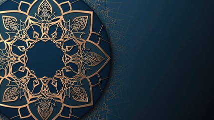 Wall Mural - Islamic traditional vintage geometric pattern frame - AI Generated 