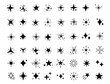 © Shabana - Sparkling stars silhouette vector art white background