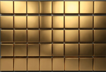 Abstract Gold Background With Different Textures, Assorted Metal Tiles Collection