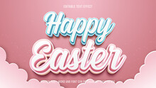 Editable Text Effect Happy Easter Day Mock Up