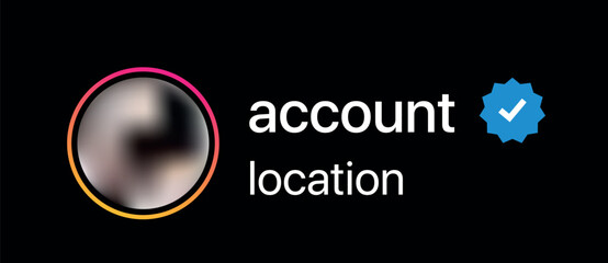 Aufkleber - Verified badge profile. Instagram verified badge. Social media account verification icon. Blue check mark. Approved profile sign. Vector illustration