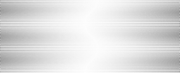 Wall Mural - Vintage Halftone Background. Fade Distressed Overlay. Dotted gradient vector pattern illustration, white and black halftone polka background