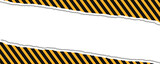 Fototapeta  - Black and yellow warning line striped rectangular background, yellow and black stripes on the diagonal. Industrial warning background, warn caution, construction, safety