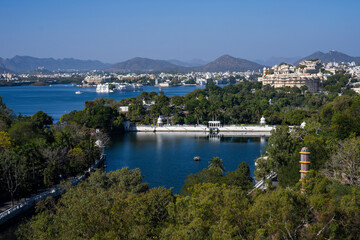 Wall Mural - Areal view of Udaipur in India