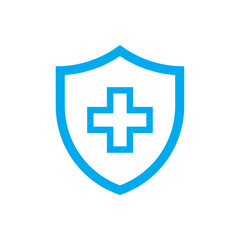 Wall Mural - shield with cross icon