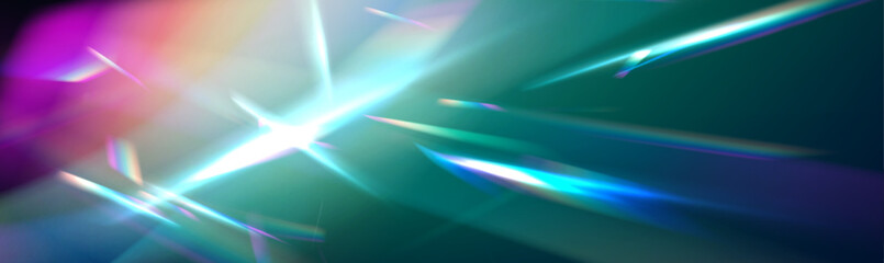 Aufkleber - Light effect of rainbow retro film for use over photos as an overlay or screen filter. Overlay for backgrounds. Triangular prism concept. 