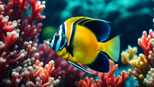 A Colorful Fish Swimming In The Ocean