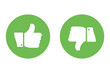 
 Like and Dislike icon isolated social media symbol vector illustration

