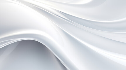 Poster - Abstract soft shiny white gray wavy line background graphic design. Elegant white gray modern architecture art. Blurred backdrop effect back