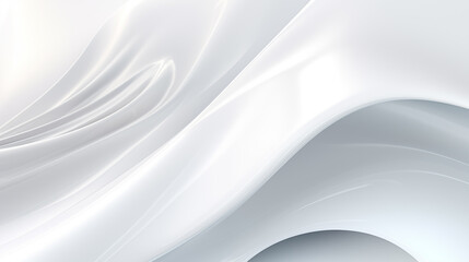 Poster - Abstract soft shiny white gray wavy line background graphic design. Elegant white gray modern architecture art. Blurred backdrop effect back