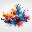 abstract colorful background with splashes and smoke