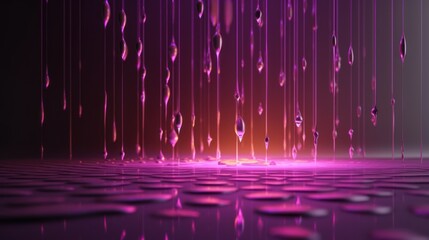 Rain, pink and purple atmosphere