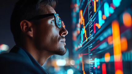 In depth financial analysis, Trade manager delves into stock market indicators, strategizing with AI. Dynamic financial charts and data for strategic investment decisions.