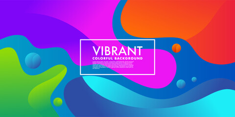 Wall Mural - Abstract Vibrant Gradient background, fluid liquid design