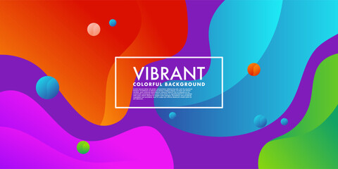 Wall Mural - Abstract Vibrant Gradient background, fluid liquid design