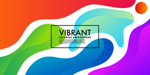 Wall Mural - Abstract Vibrant Gradient background, fluid liquid design