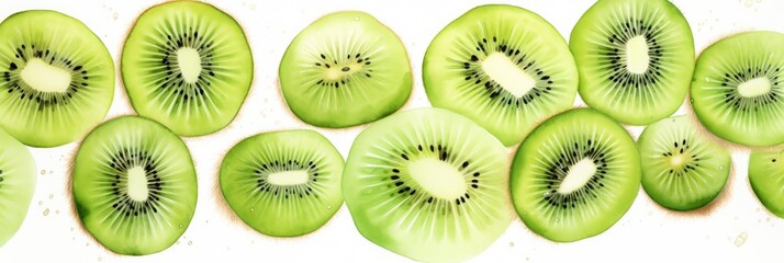 Wall Mural - Watercolor kiwi