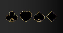 Vector Symbols Of Playing Cards. Play Card Symbol Set Vector Icon.