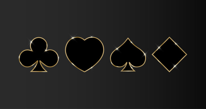 Vector symbols of playing cards. Play card symbol set vector icon.