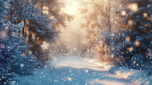 In The Photo, Large Flakes Of Snow And Ice Patterns Are Visible, Creating A Feeling Of Comfort And