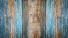 Blue Painted Wooden Wall