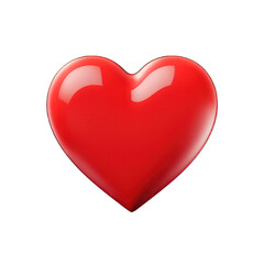 Poster - Red heart icon isolated on white created with Generative AI