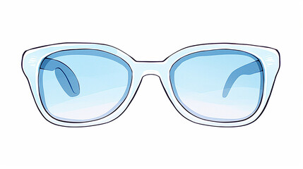 Fashion Sunglasses with Blue Lenses Stylish sunglasses with blue lenses, AI Generated