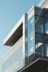 Poster - A picture of a large building with a clock on top. This image can be used to depict a cityscape, architectural landmarks, or the concept of time