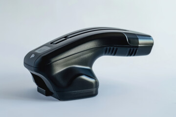 Poster - A close-up view of a handheld phone resting on a white surface. This versatile image can be used for various purposes