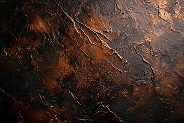 Poster - A close-up view of a textured surface in shades of brown and black. This image can be used for backgrounds, design elements, or as a texture overlay in various projects