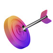© Toby - 3d icon. a close up of a red target with an arrow in the center